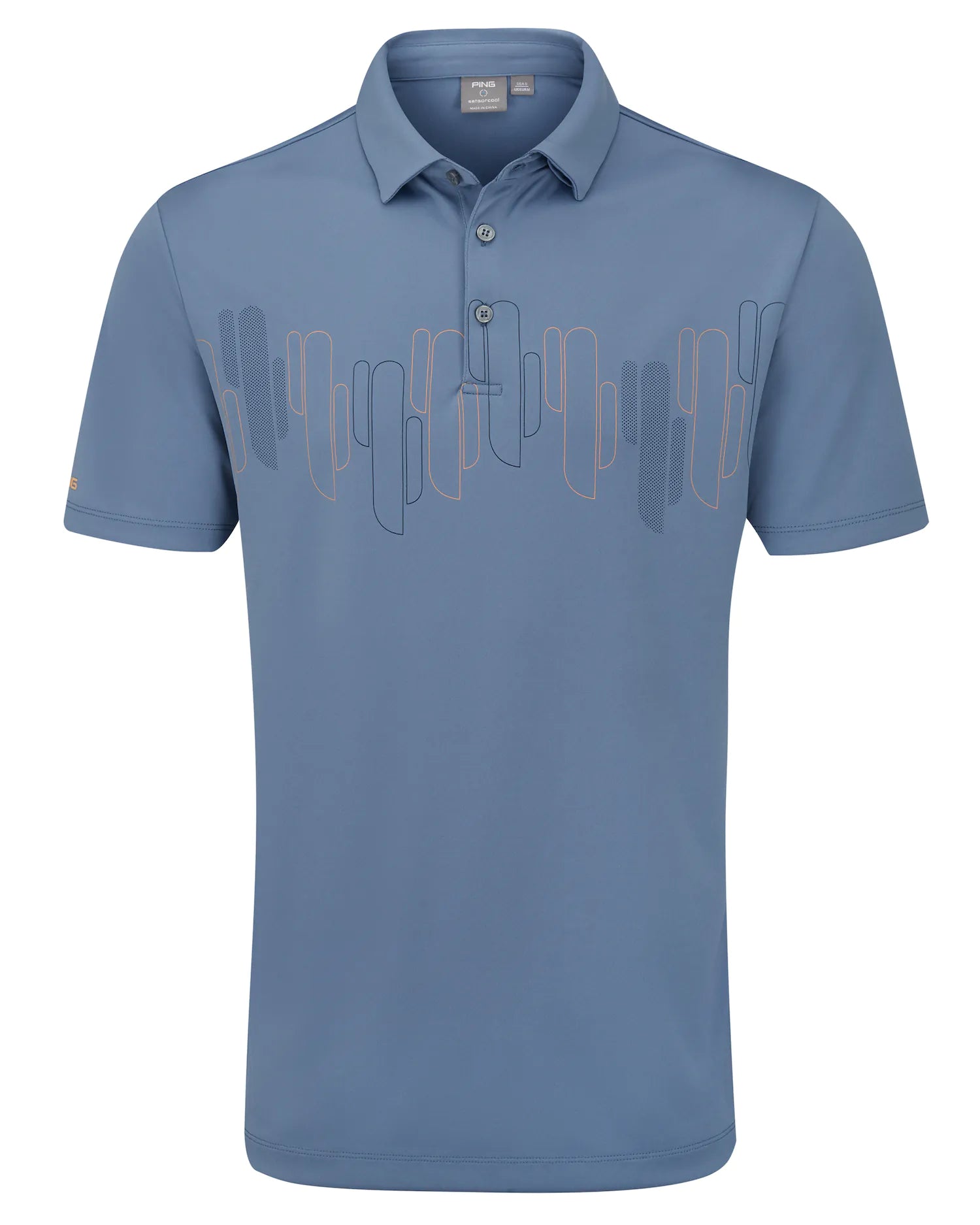 Ping Arizona Cactus Print Golf Polo Shirt - Navy Ping Arizona Cactus Print Golf Polo Shirt - Navy