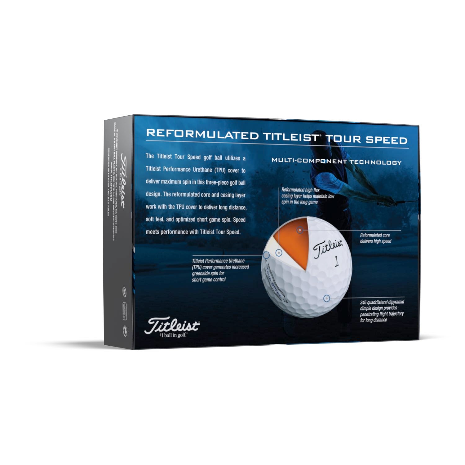 Titleist Tour Speed Golf Balls 2022 - White