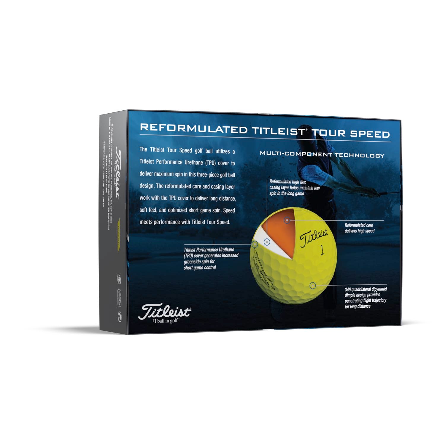 Titleist Tour Speed Golf Balls 2022 - Yellow