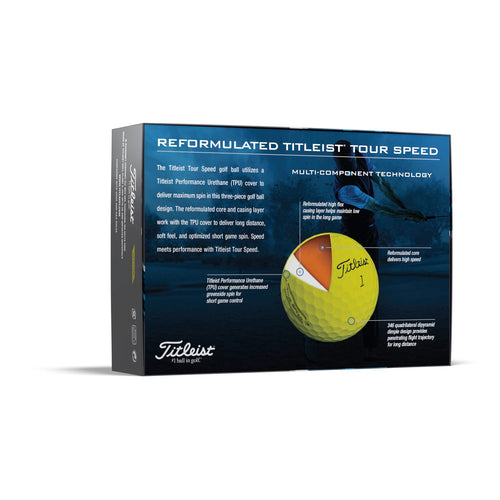 Titleist Tour Speed Golf Balls 2022 - Yellow