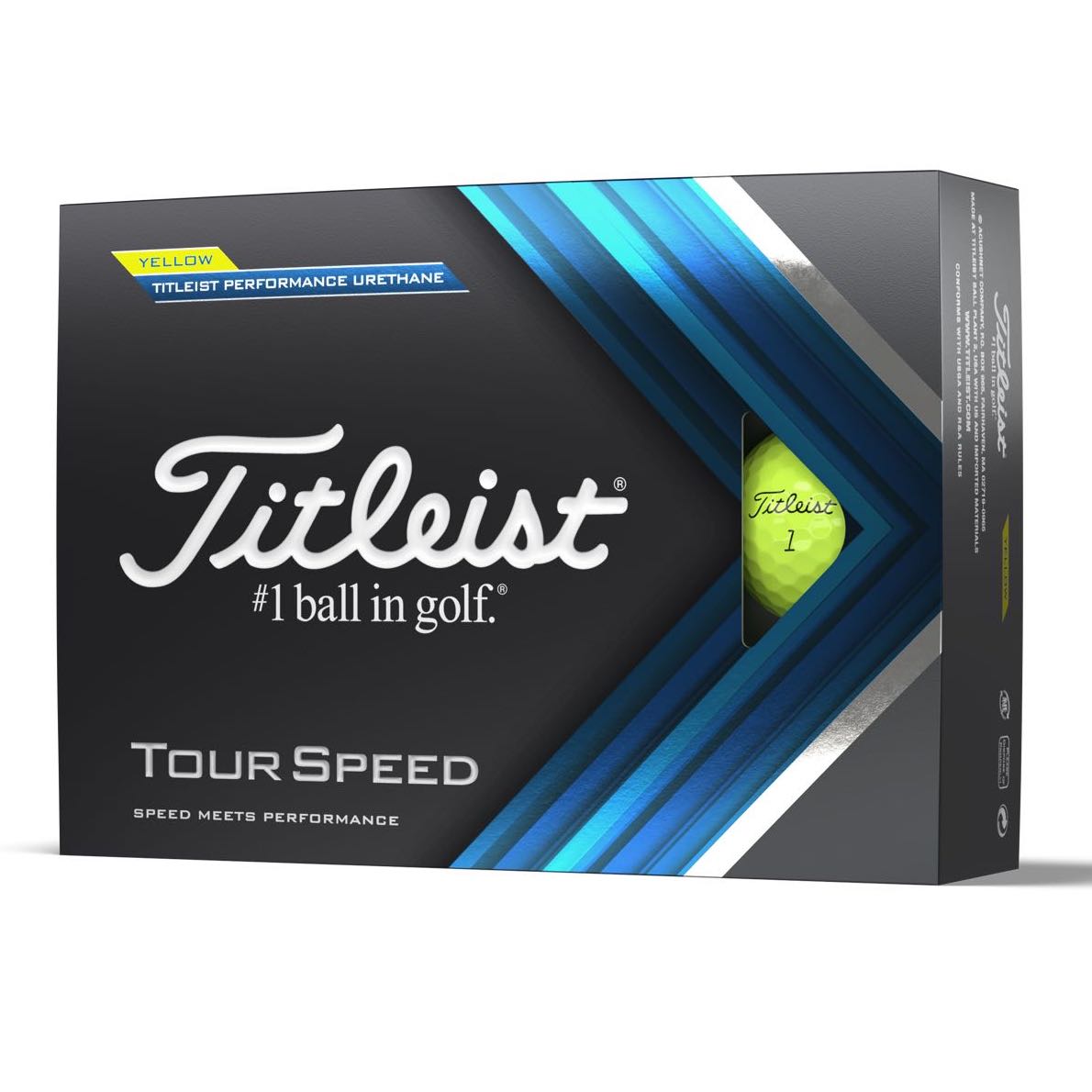 Titleist Tour Speed Golf Balls 2022 - Yellow