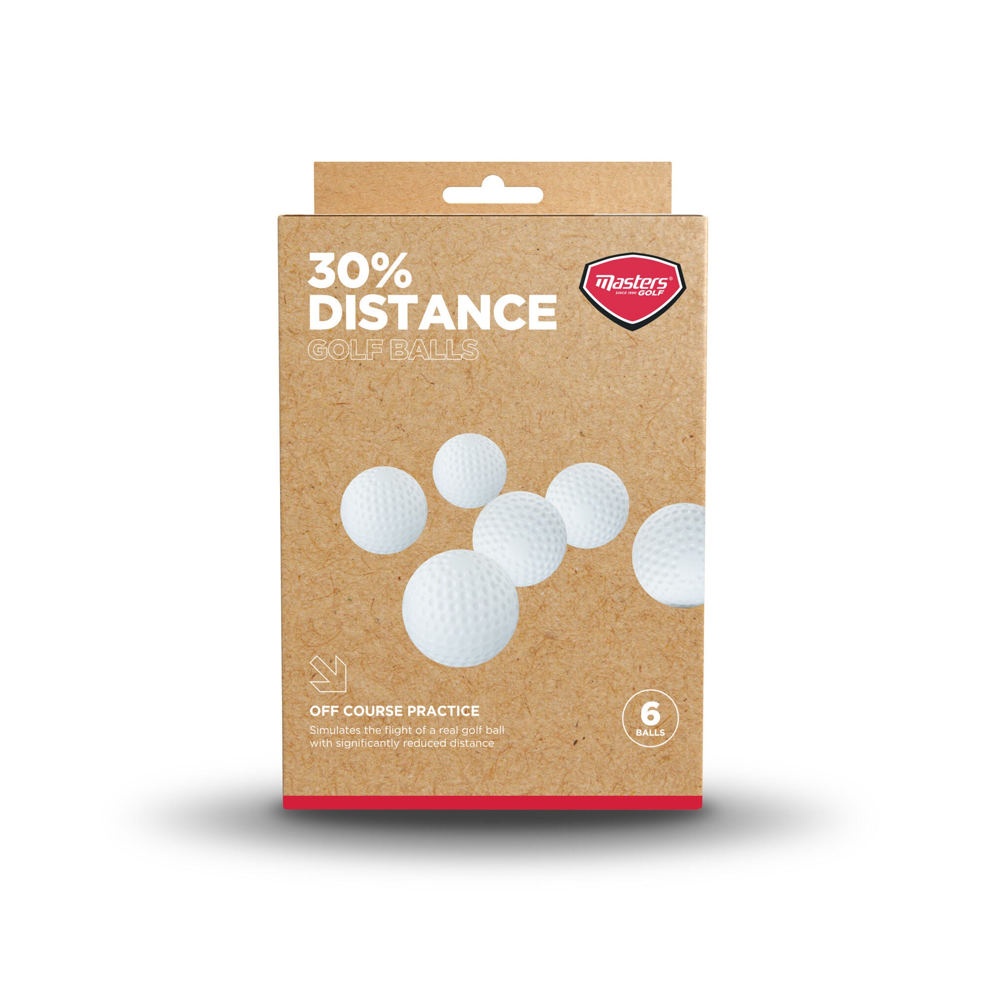 Masters 30% Distance Golf Balls - Pack of 6