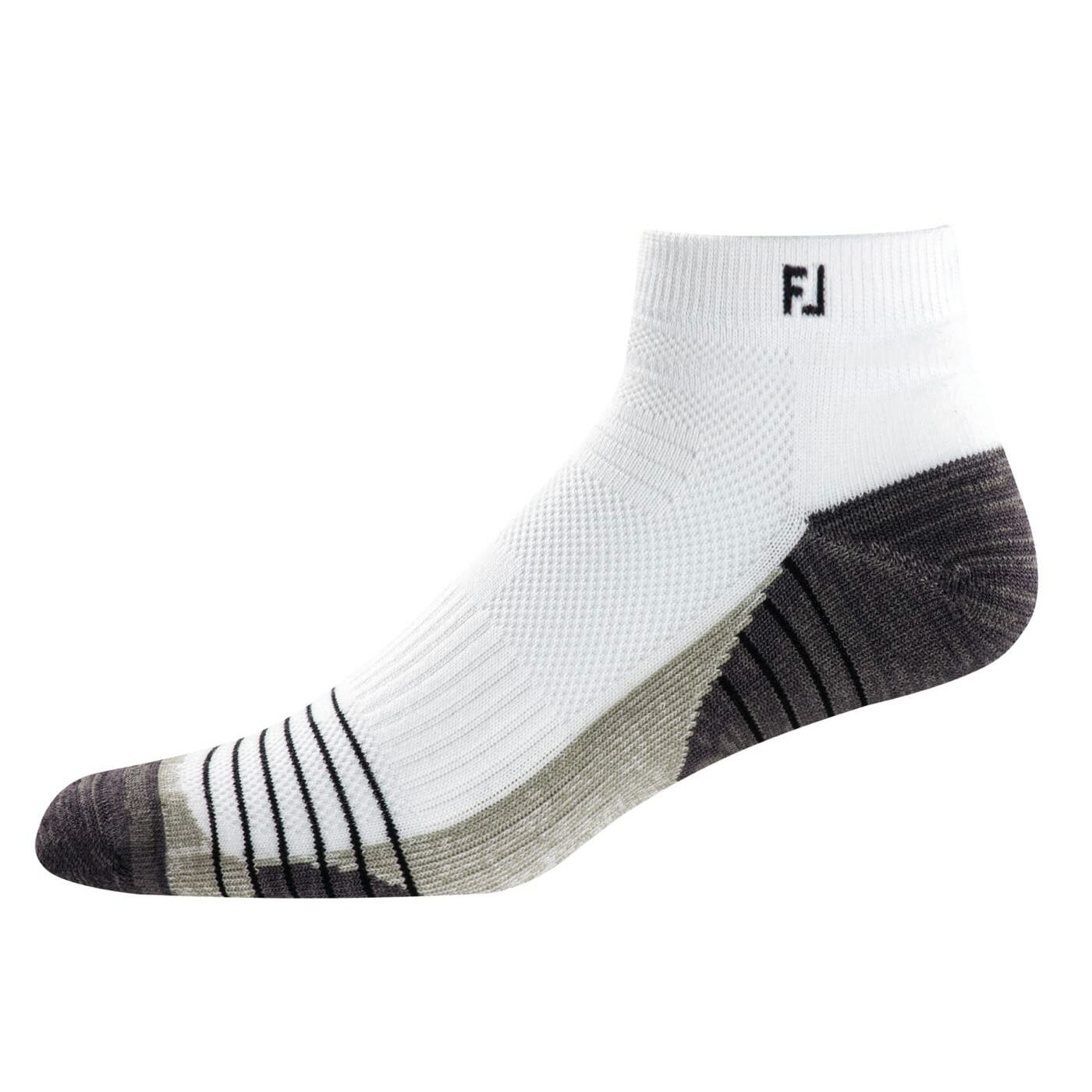 FootJoy Mens Techsof Quarter Golf Sock White