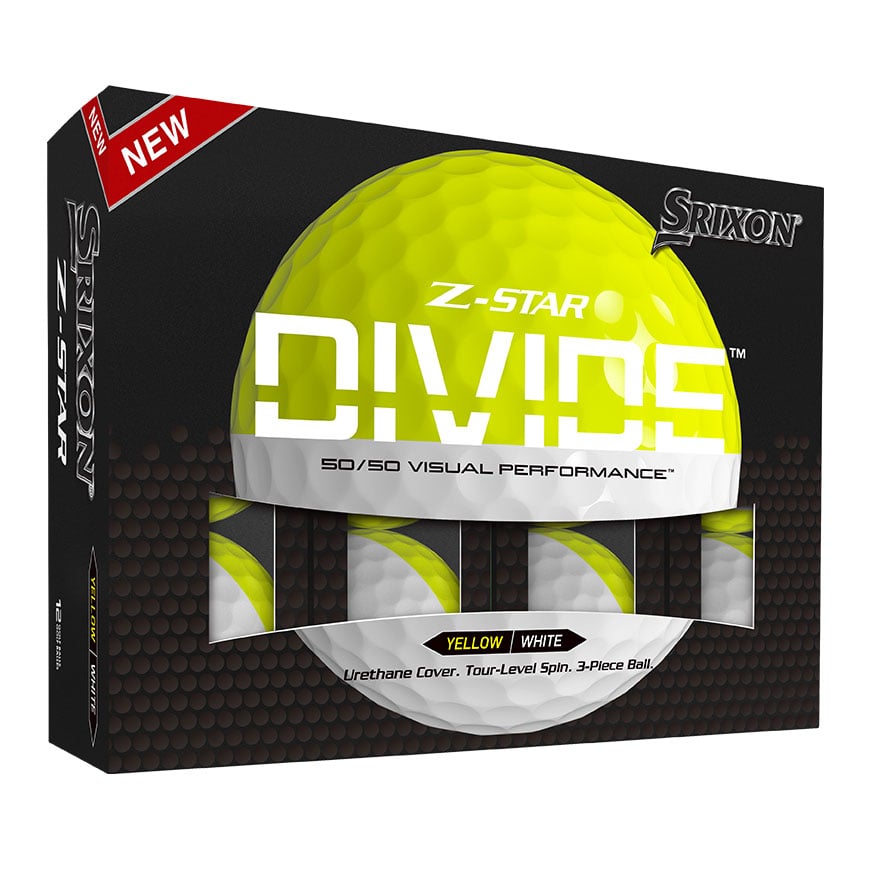 Srixon Z Star Divide Golf Balls - White / Yellow