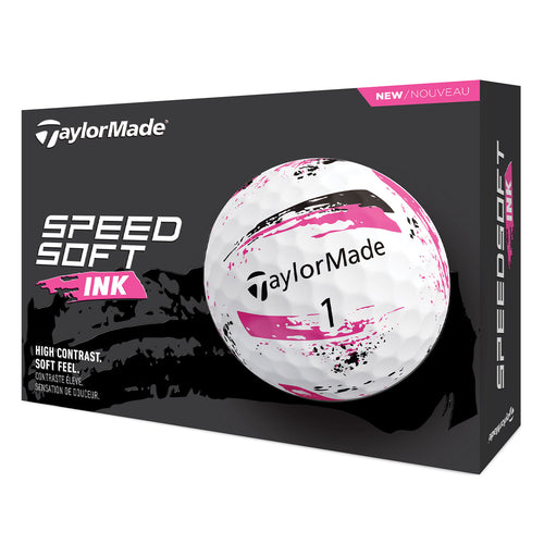 TaylorMade 2024 SpeedSoft Ink Golf Ball Pink