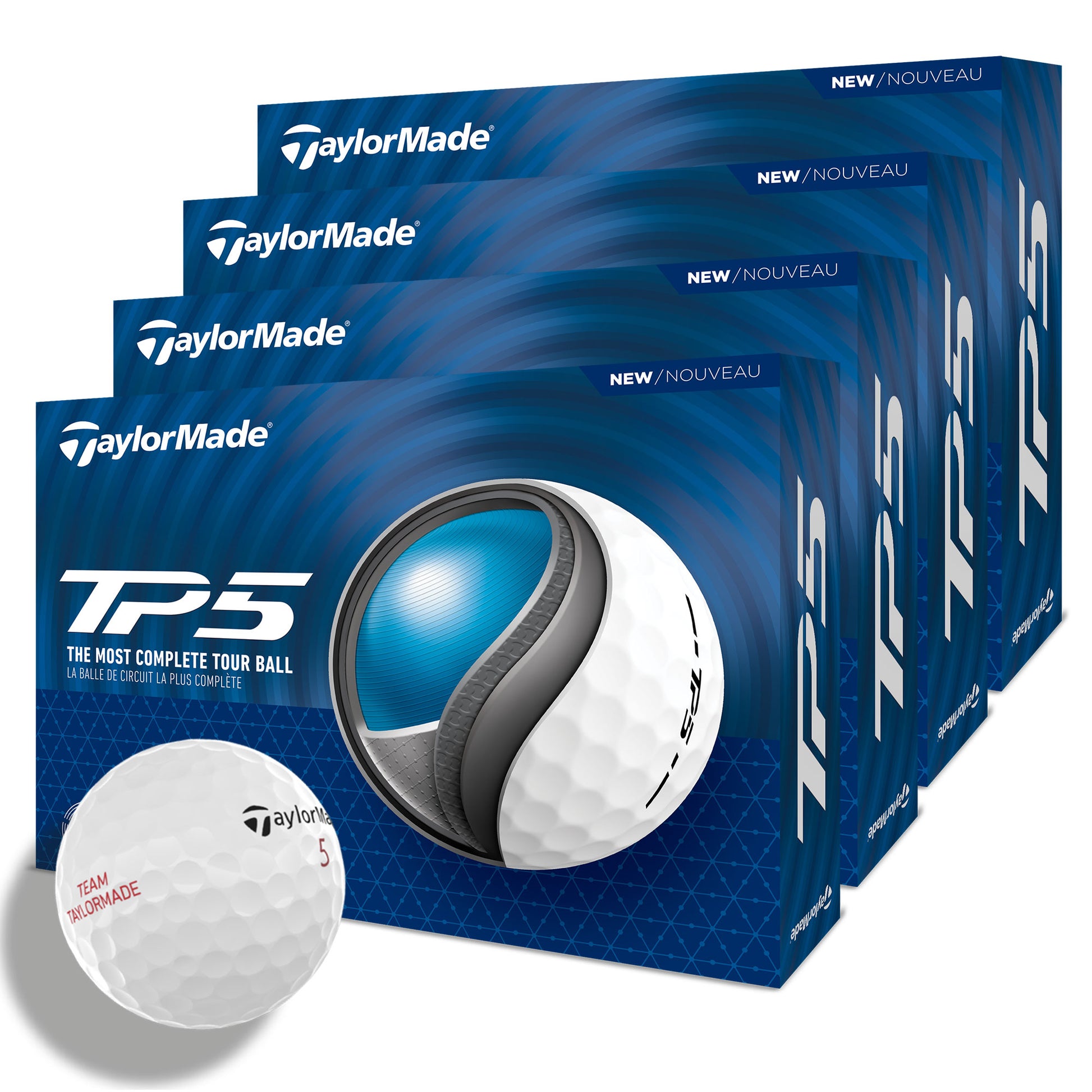 TaylorMade 2024 TP5 / TP5x 4 for 3 Personalised Golf Balls