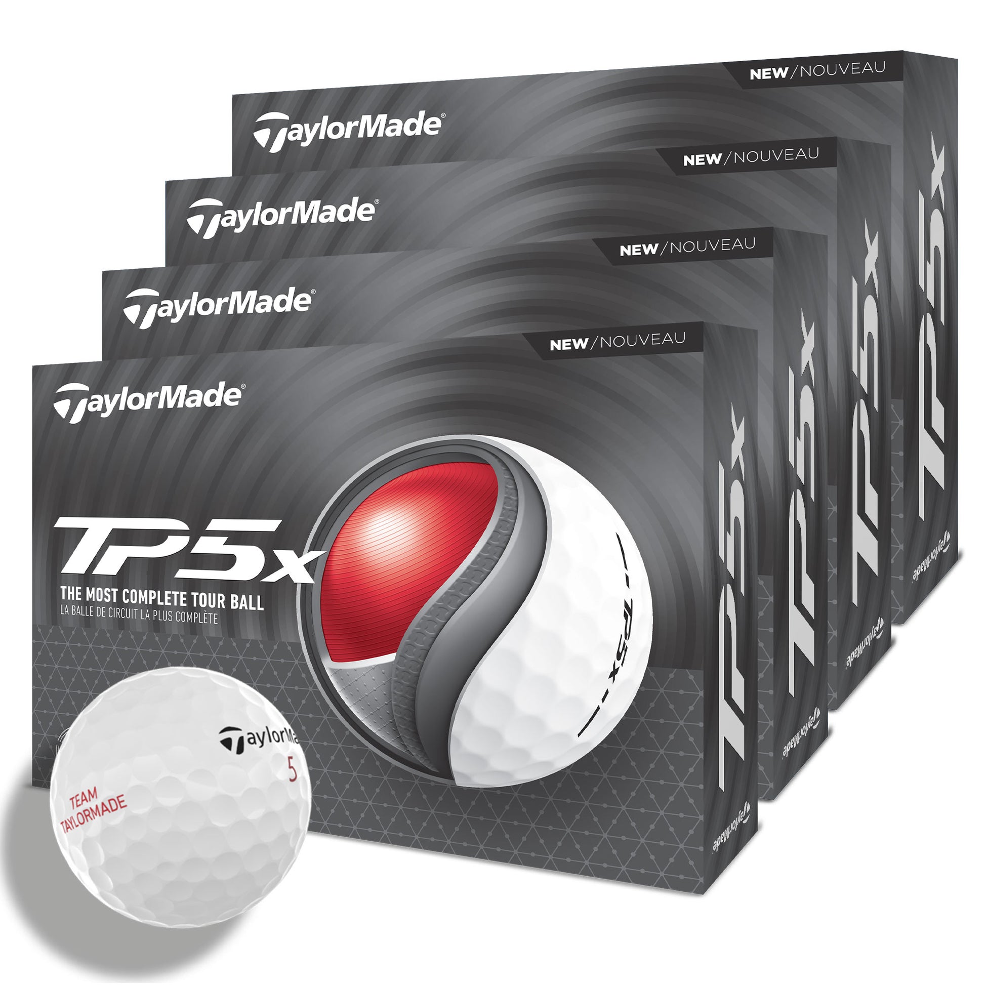 TaylorMade 2024 TP5 / TP5x 4 for 3 Personalised Golf Balls