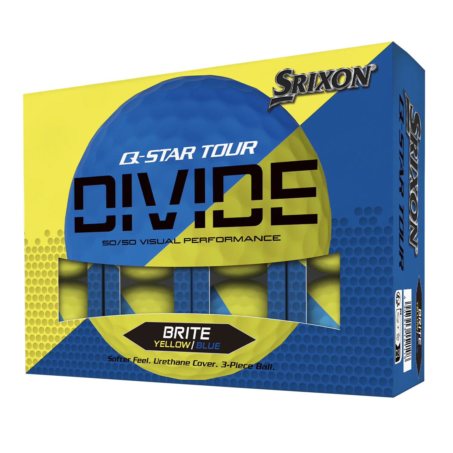 Srixon Q Star Tour Divide Golf Balls - Yellow / Blue