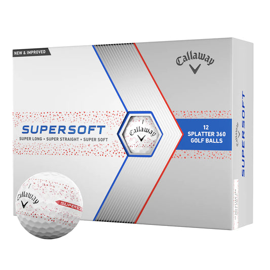 Callaway Supersoft Splatter 360 Red Golf Balls One Dozen