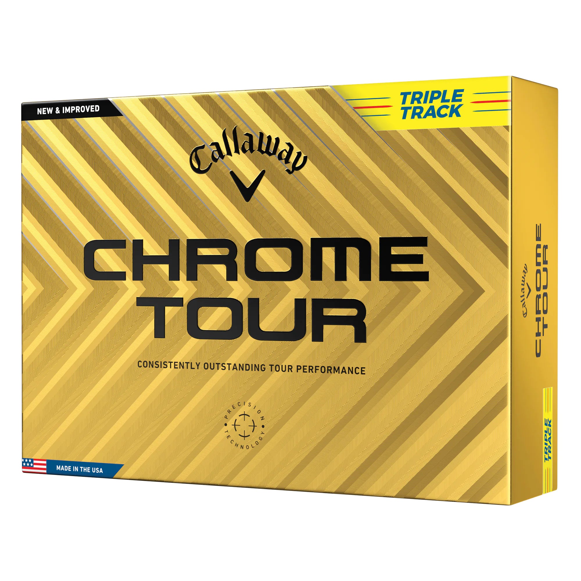 Callaway Chrome Tour Triple Track 2024 Golf Balls - Yellow