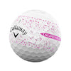 Callaway Supersoft Pink Splatter 360 2025 Golf Balls - White