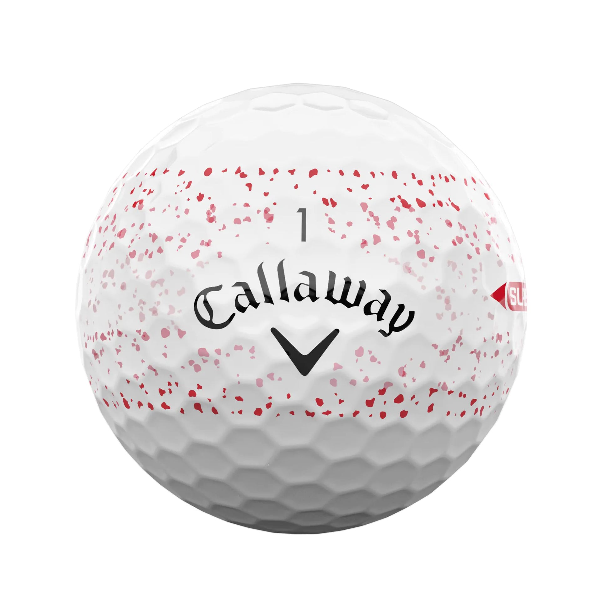 Callaway Supersoft Red Splatter 360 2025 Golf Balls - White