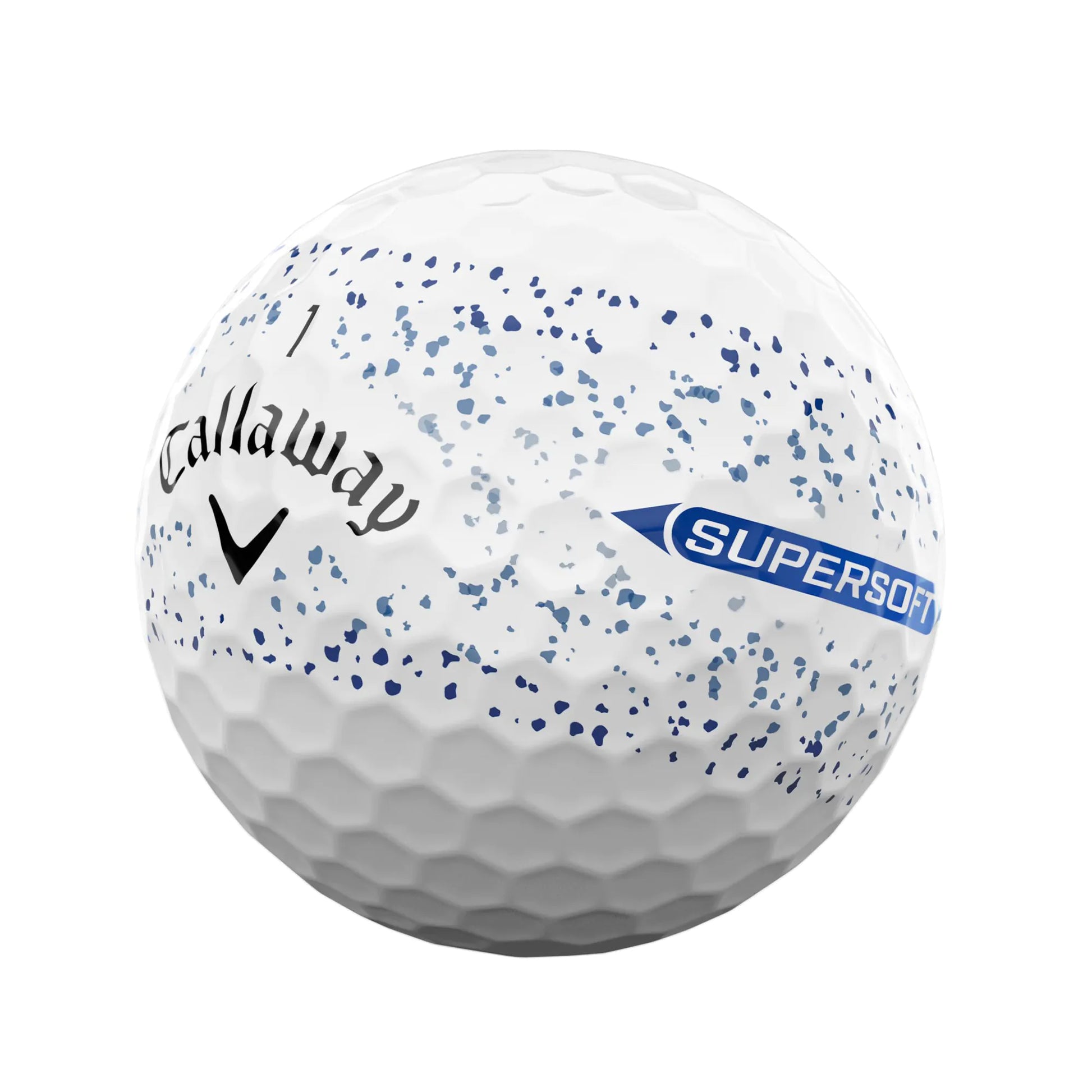 Callaway Supersoft Blue Splatter 360 2025 Golf Balls - White