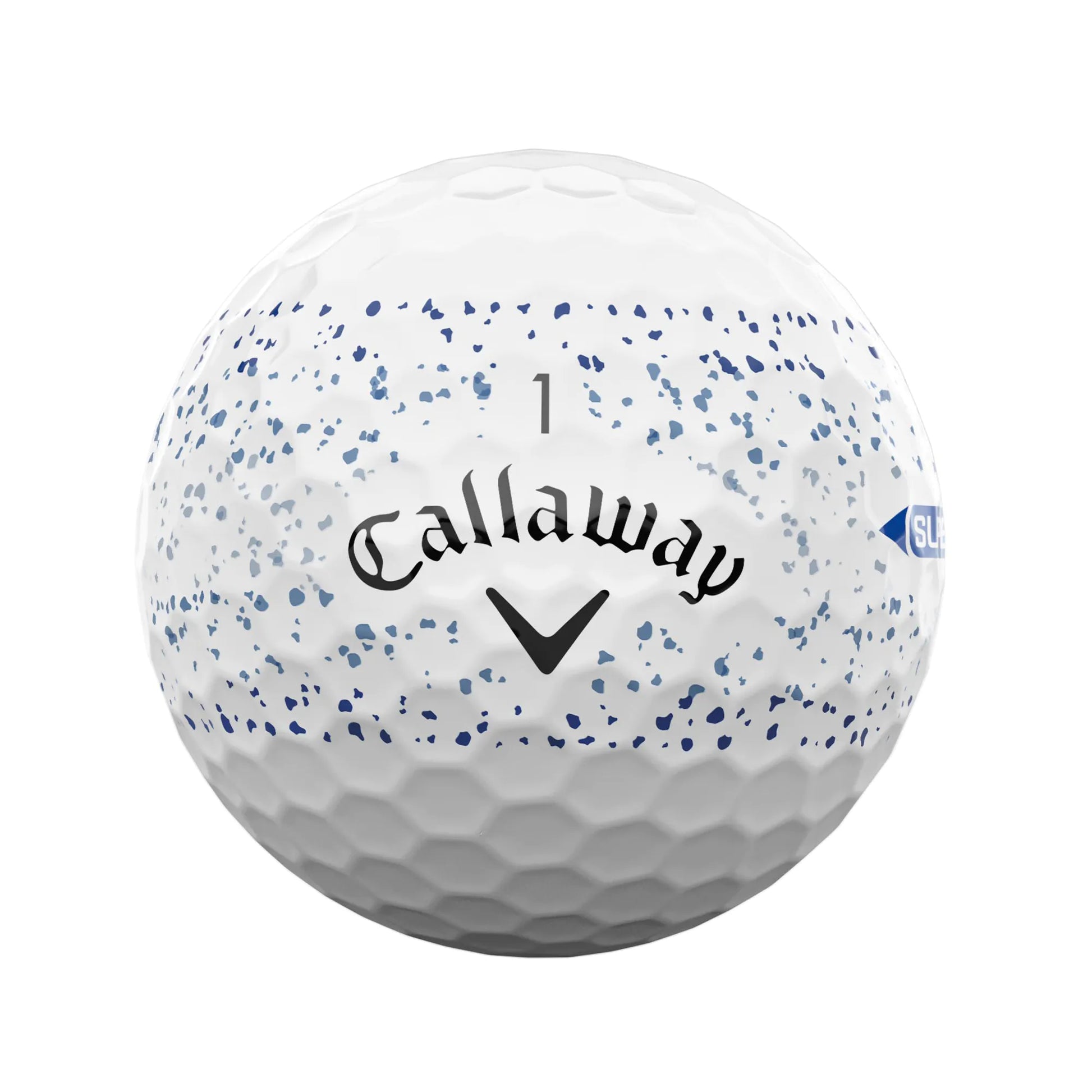 Callaway Supersoft Blue Splatter 360 2025 Golf Balls - White