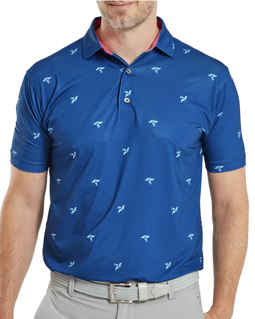 FootJoy Thistle Print Lisle Polo Shirt SS24