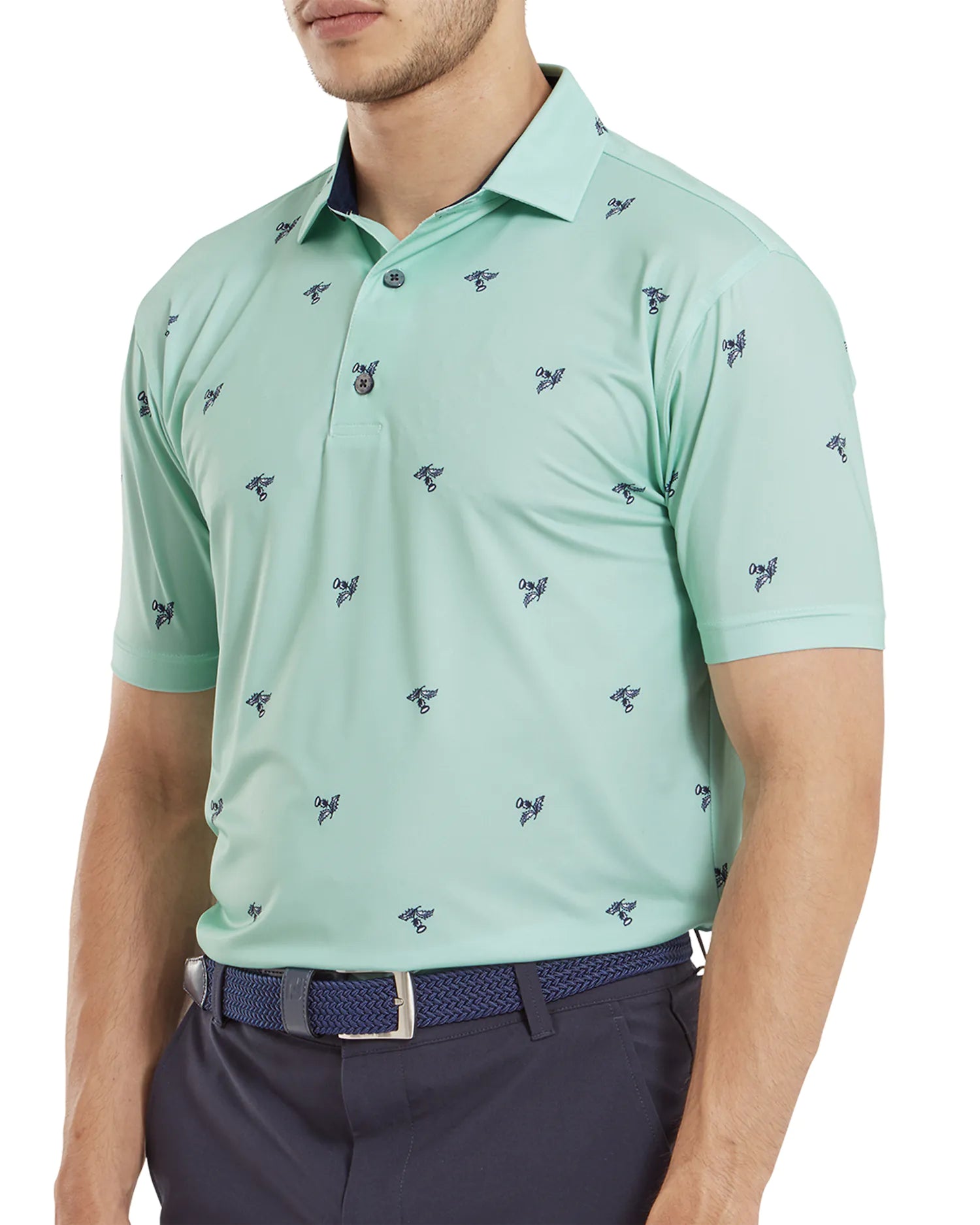 FootJoy Thistle Print Lisle Polo Shirt SS24