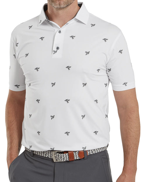 FootJoy Thistle Print Lisle Polo Shirt SS24