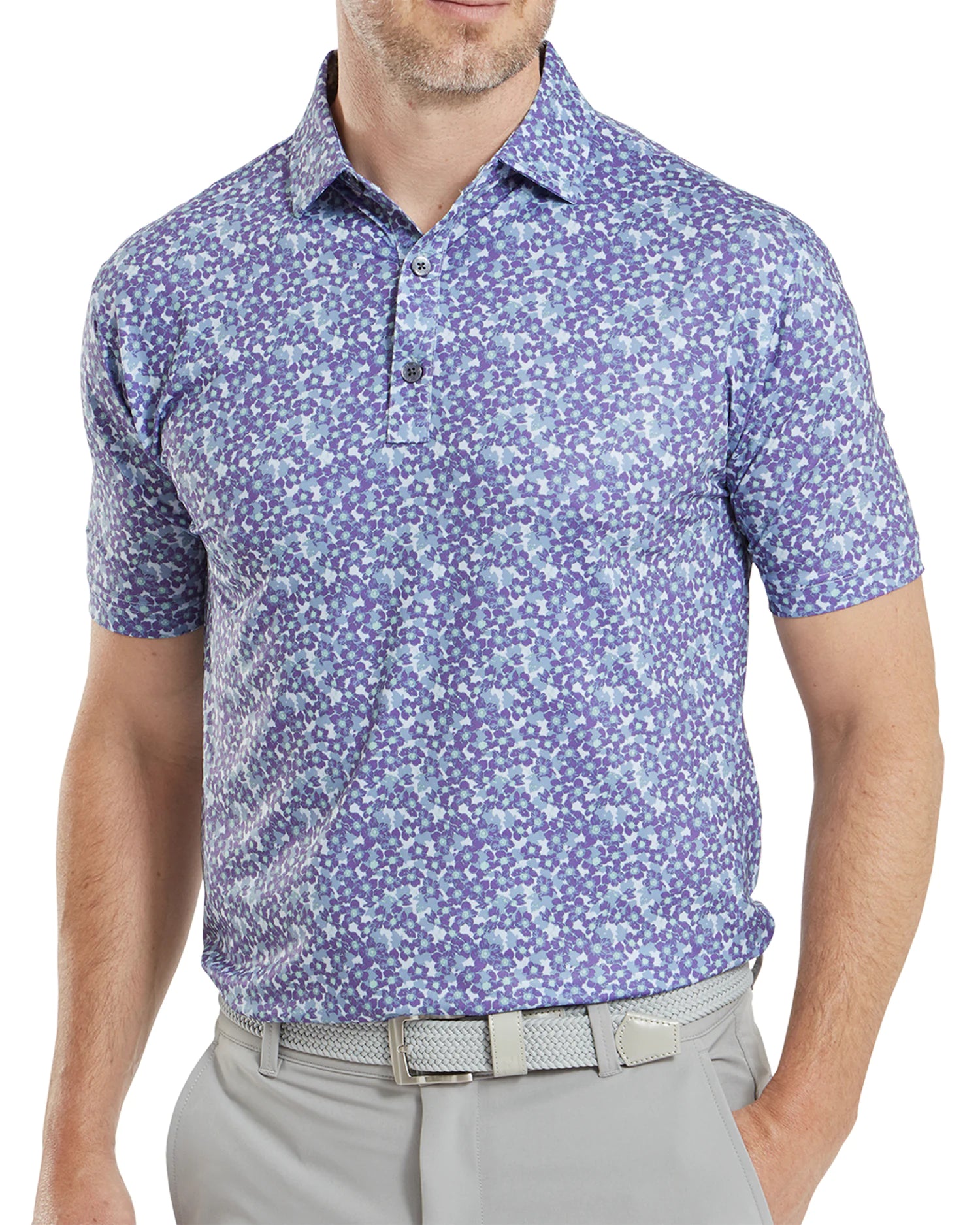 FootJoy Primrose Print Lisle Polo Shirt SS24