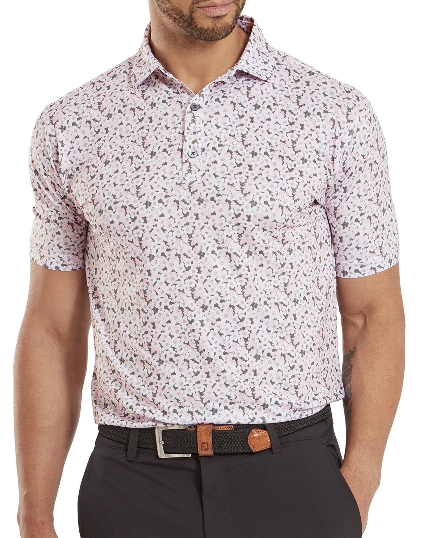 FootJoy Primrose Print Lisle Polo Shirt SS24