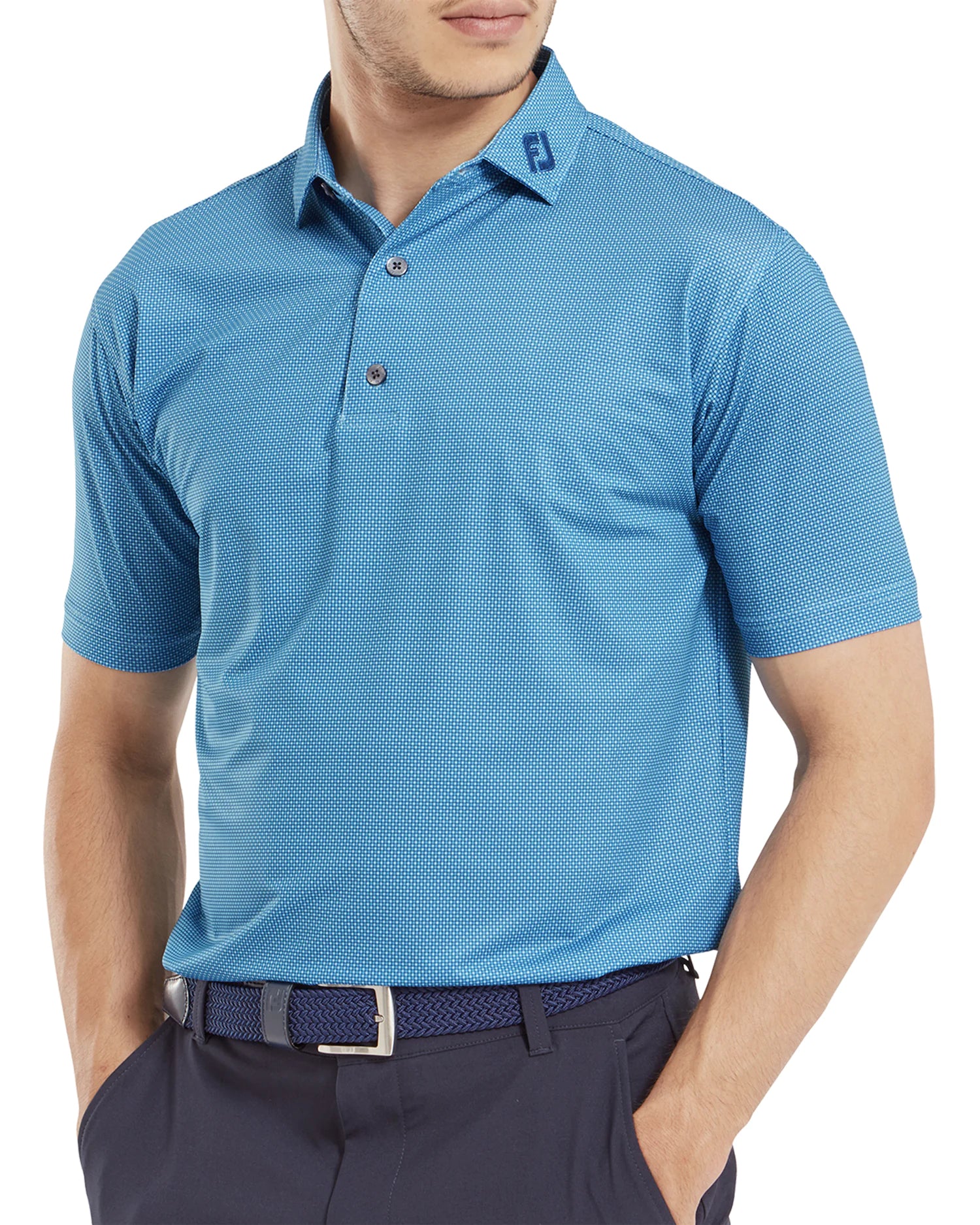 FootJoy Octagon Print Lisle Polo Shirt SS24