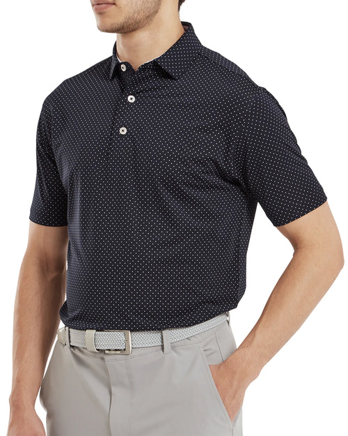 FootJoy Stretch Lisle Dot Print Polo Shirt SS24