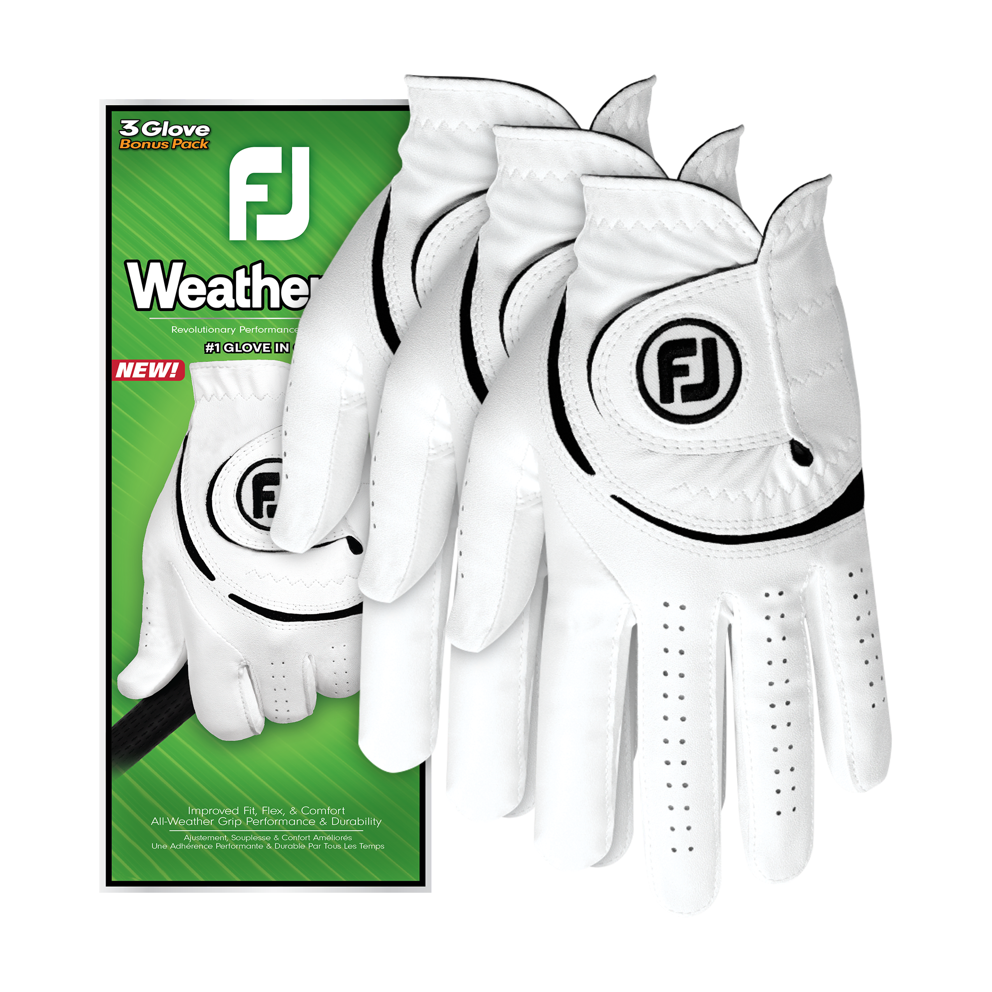 FootJoy WeatherSof Men's Golf Glove - 3 Pack