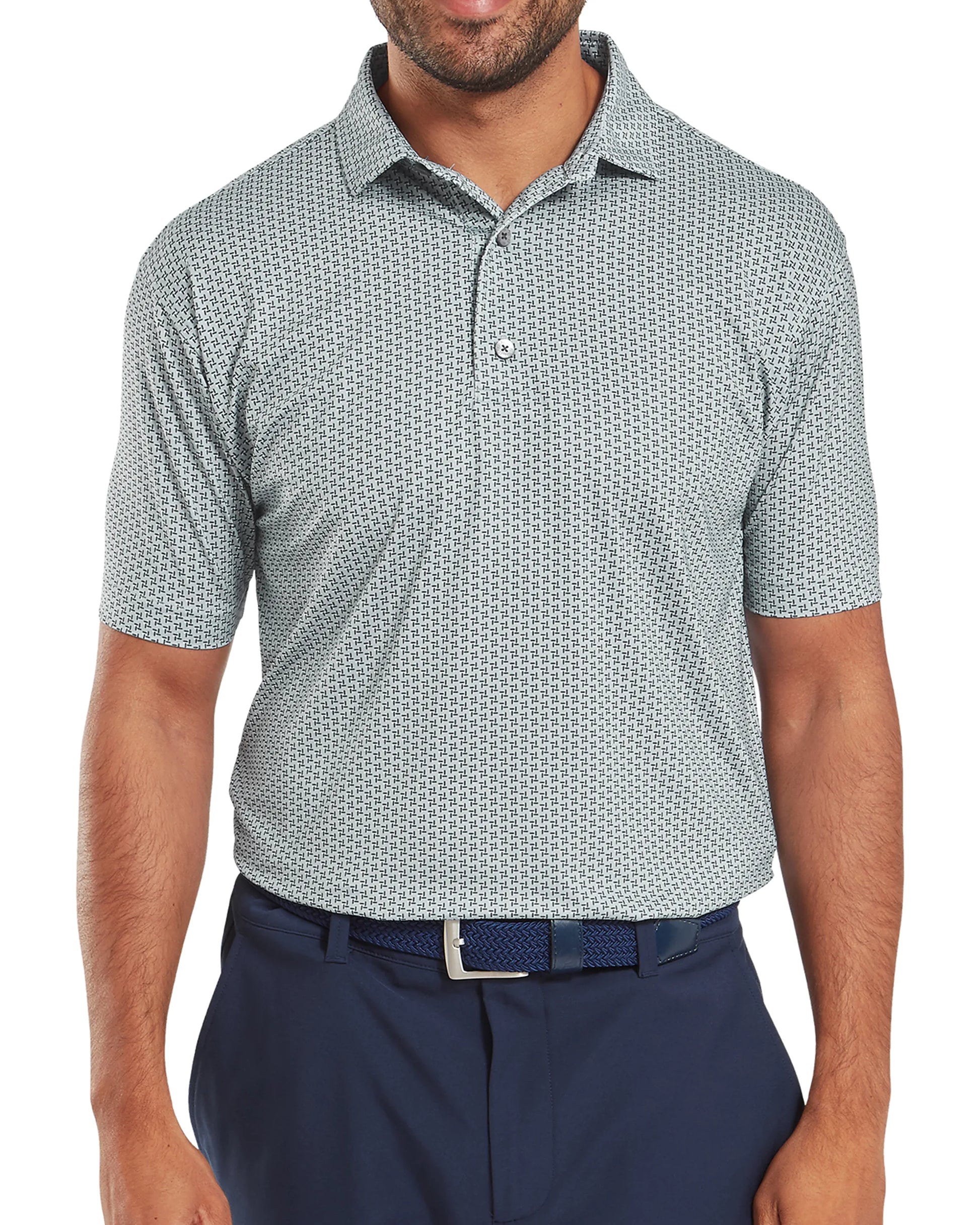 FootJoy Houndstooth Geo Lisle Golf Polo SS25