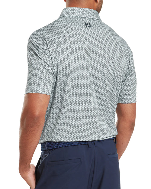 FootJoy Houndstooth Geo Lisle Golf Polo SS25