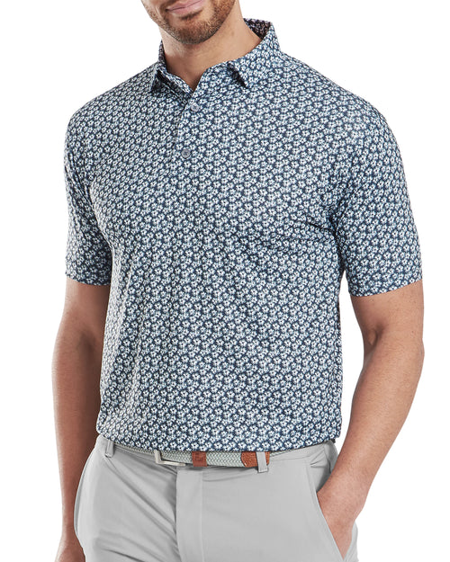 FootJoy Floral Sketch Print Lisle Golf Polo SS25