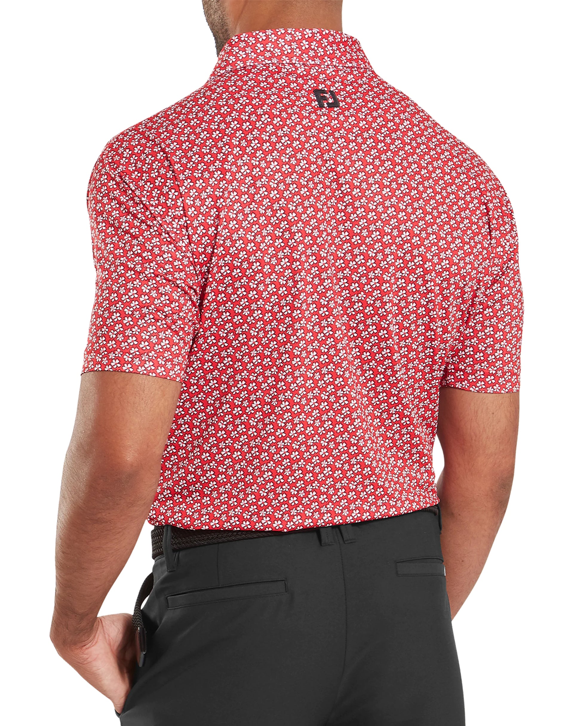 FootJoy Floral Sketch Print Lisle Golf Polo SS25