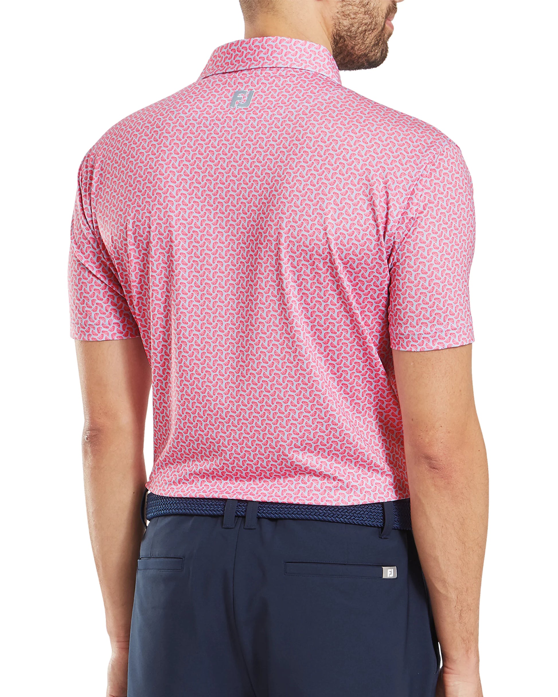 FootJoy Citrus Print Lisle Golf Polo SS25