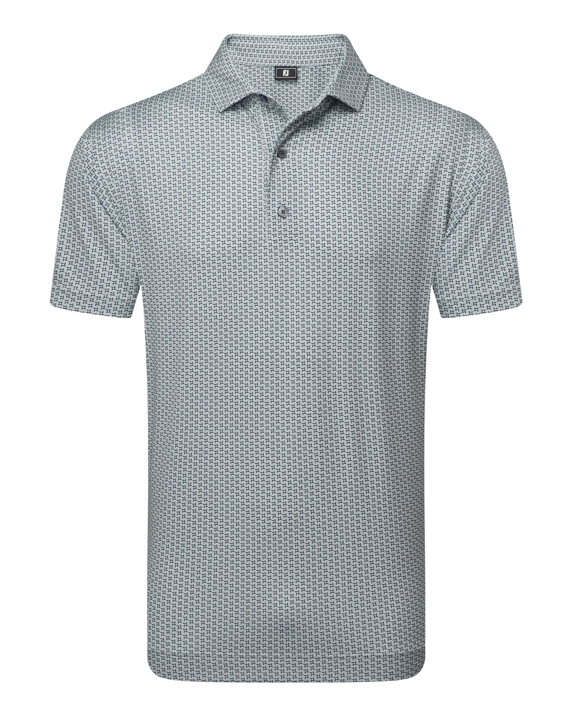 FootJoy Houndstooth Geo Lisle Golf Polo SS25