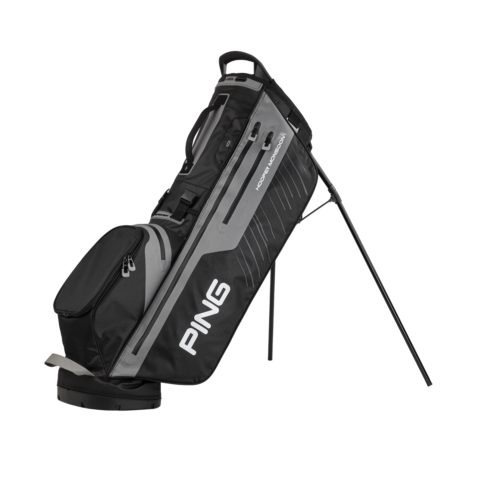 Ping hoofer black stand offers golf bag