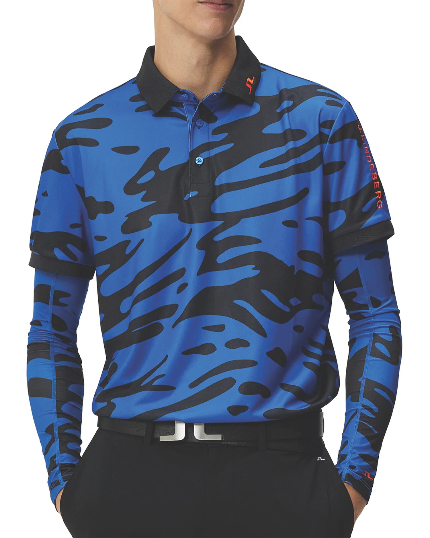 J.Lindeberg Tour Tech Print Men's Golf Polo SS24