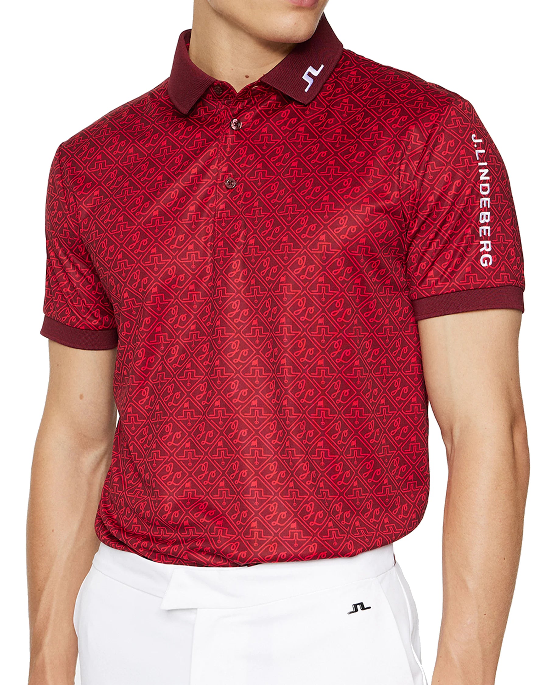 J.Lindeberg Tour Tech Regular Fit Print Polo AW24