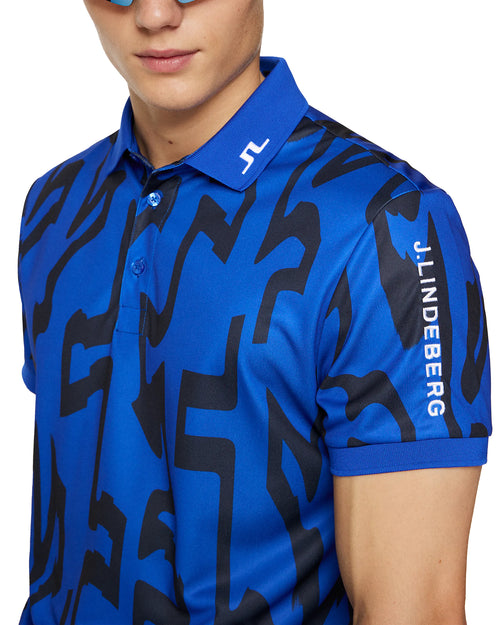 J.Lindeberg Tour Tech Regular Fit Print Polo AW24