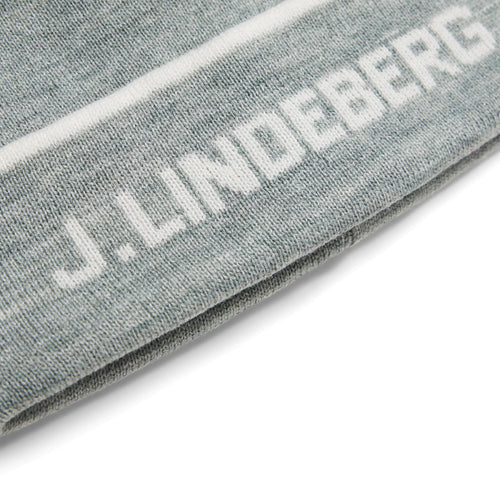 J.Lindeberg Stripe Beanie Golf Bobble Hat AW24