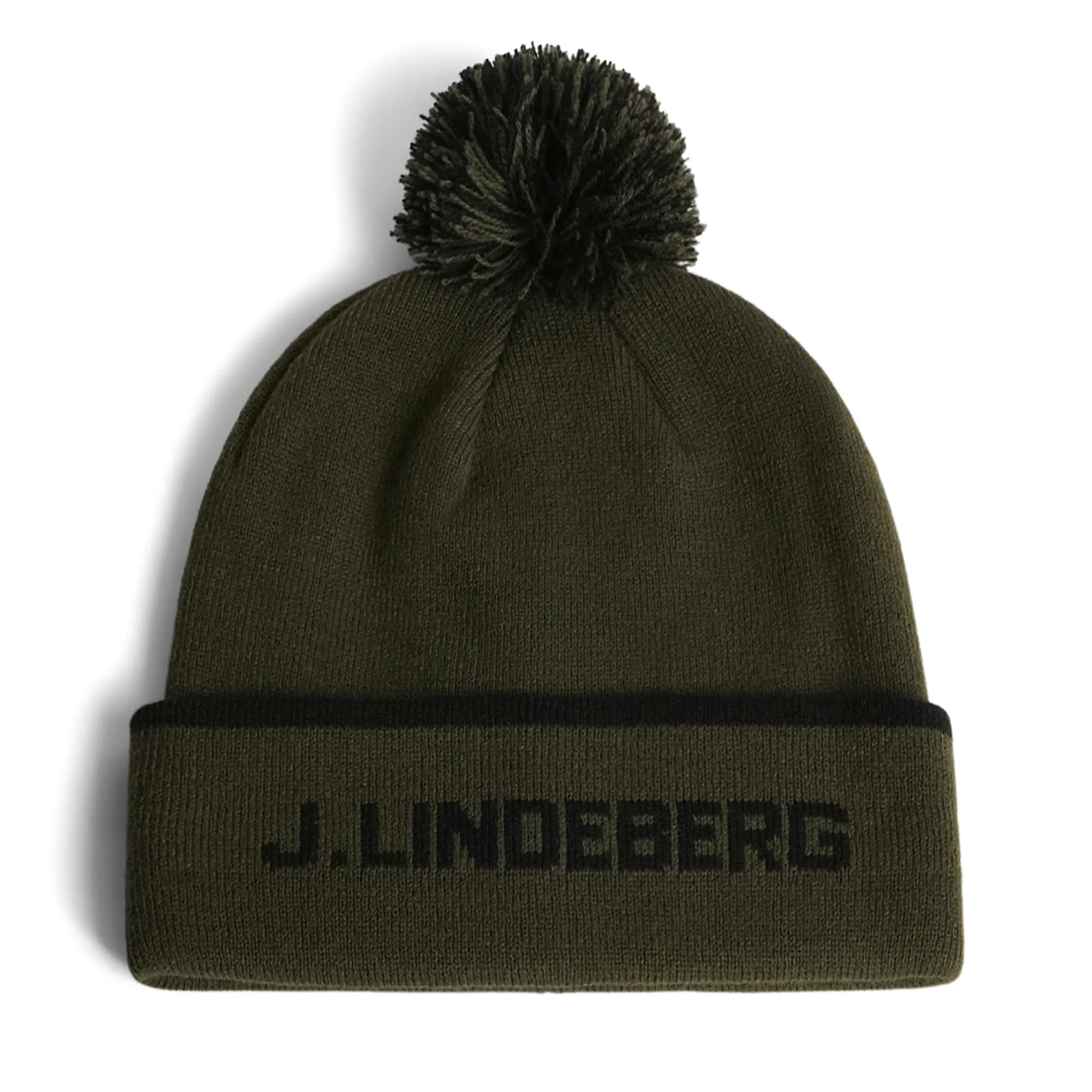 J.Lindeberg Stripe Beanie Golf Bobble Hat AW24