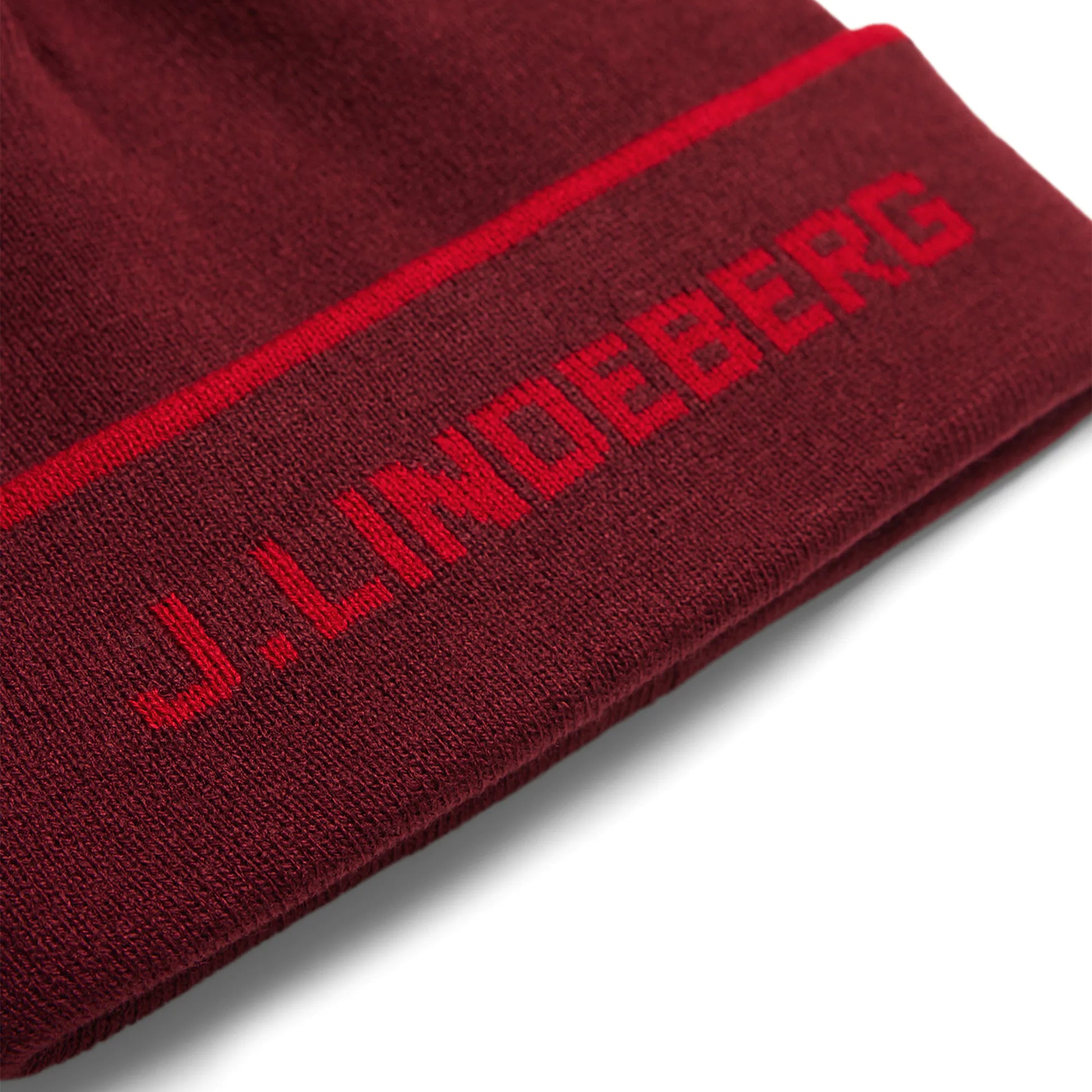 J.Lindeberg Stripe Beanie Golf Bobble Hat AW24