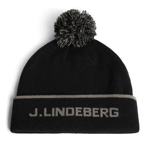 J.Lindeberg Stripe Beanie Golf Bobble Hat AW24