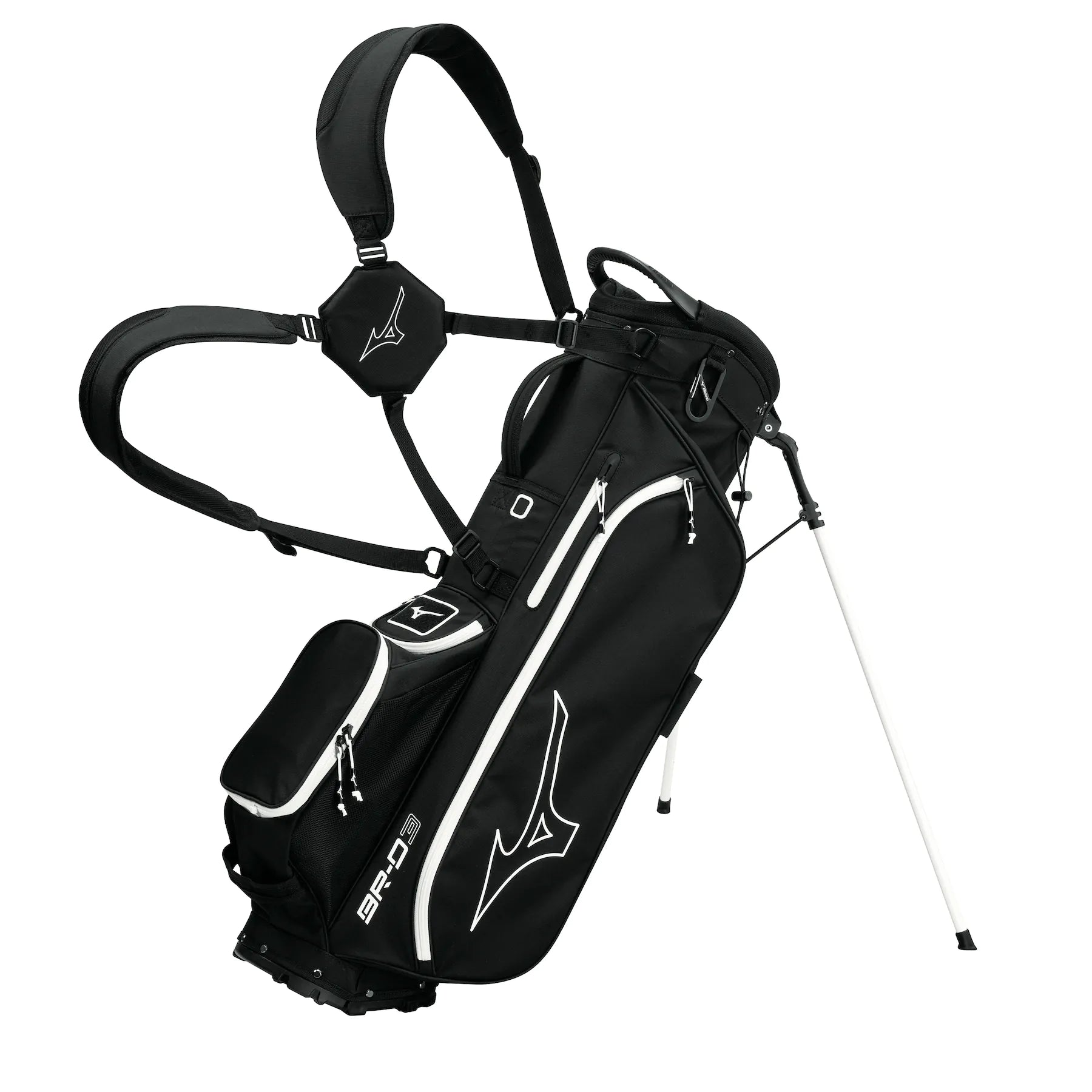 Mizuno BR-D3 Golf Stand Bag - Black/White Mizuno BR-D3 Golf Stand Bag - Black/White