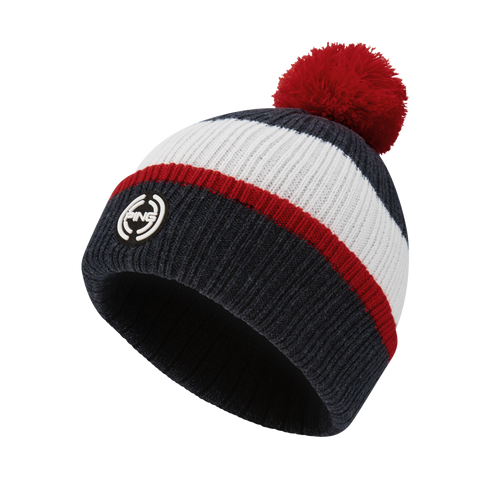 Ping Bassett Striped Knit Bobble Hat