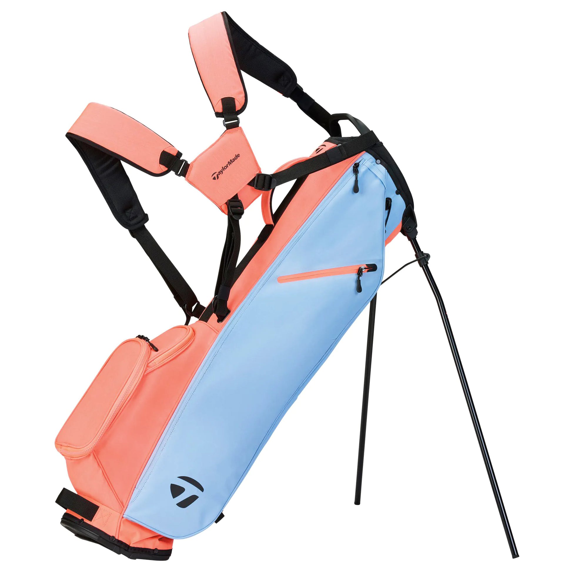 Taylormade Flextech Carry Golf Stand Bag - Light Blue/Coral Taylormade Flextech Carry Golf Stand Bag - Light Blue/Coral