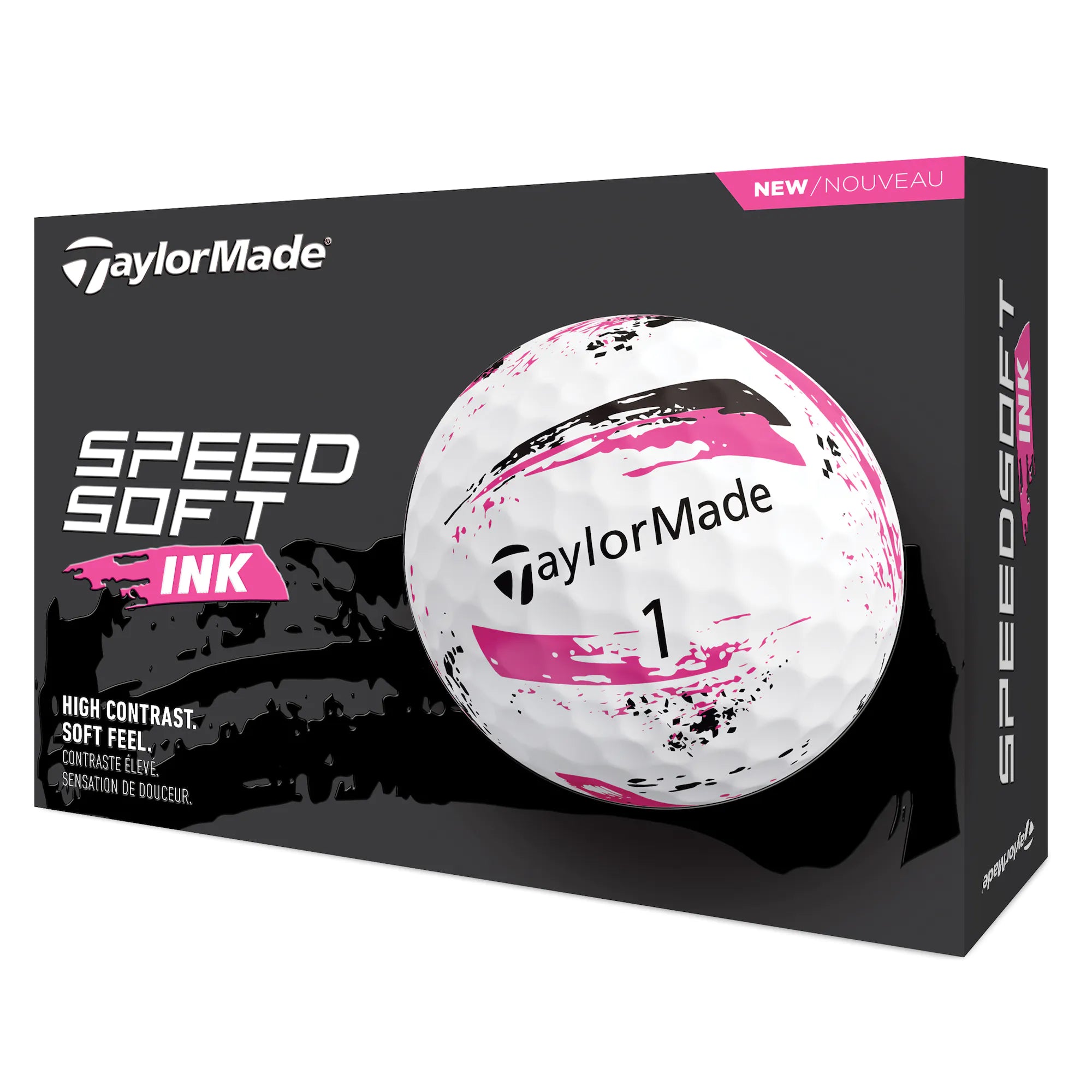 TaylorMade SpeedSoft Ink Golf Balls - Pink