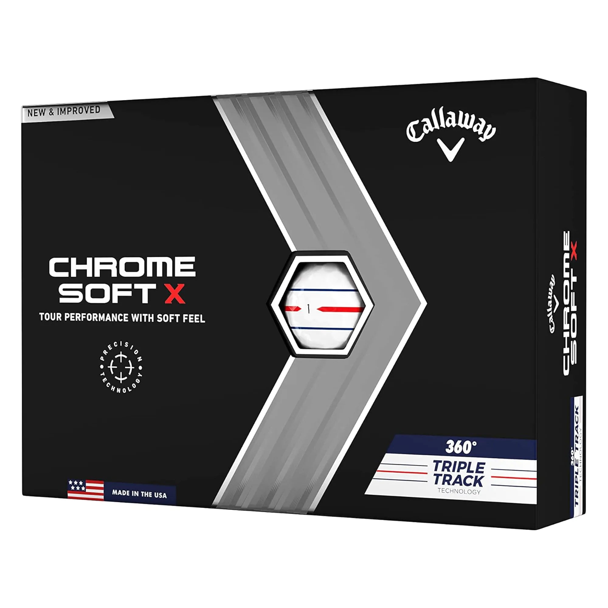 Callaway Chrome Soft X Triple Track 360 Golf Balls - One Dozen