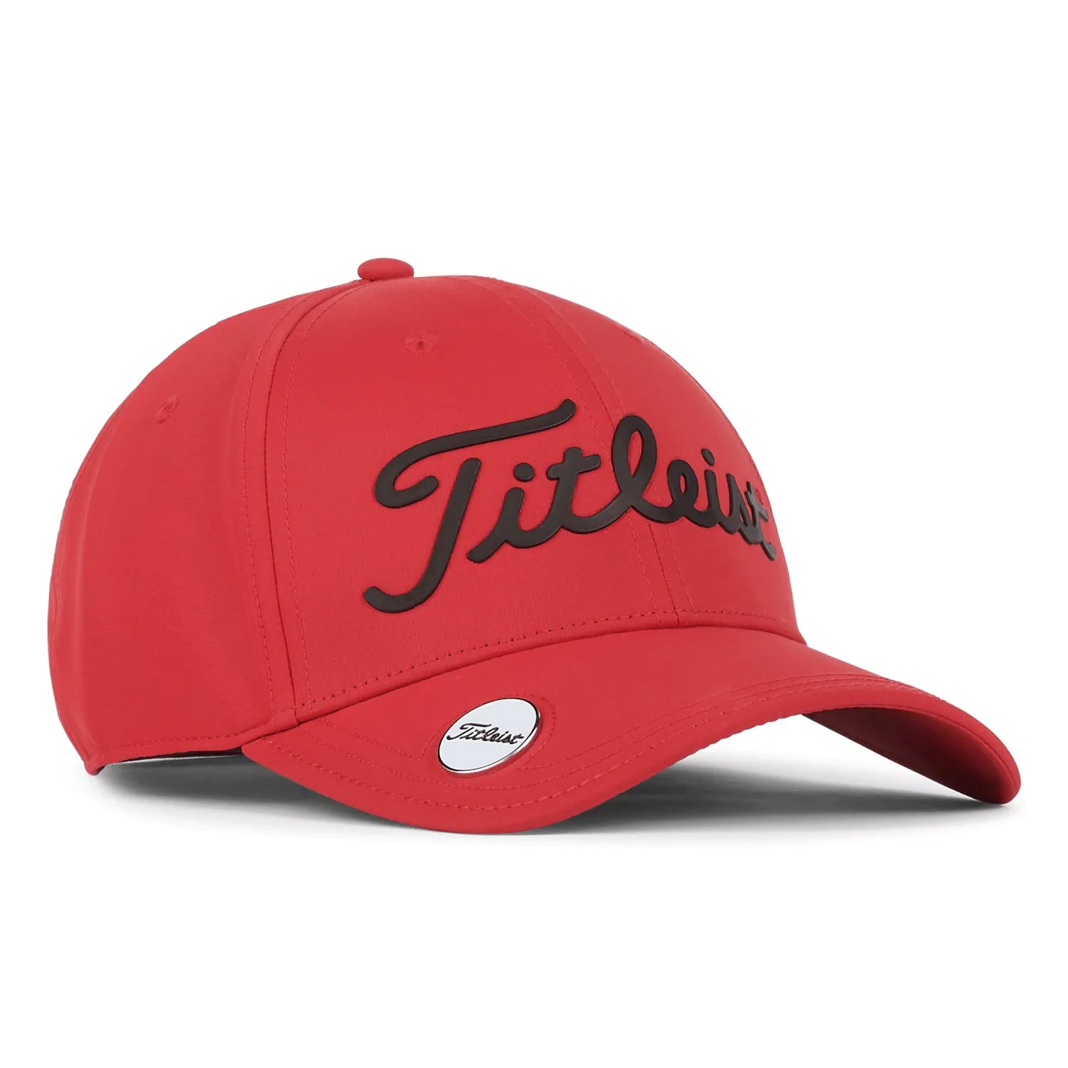 Titleist Players Performance Ball Marker Golf Cap - Red/Black Titleist Players Performance Ball Marker Golf Cap - Red/Black
