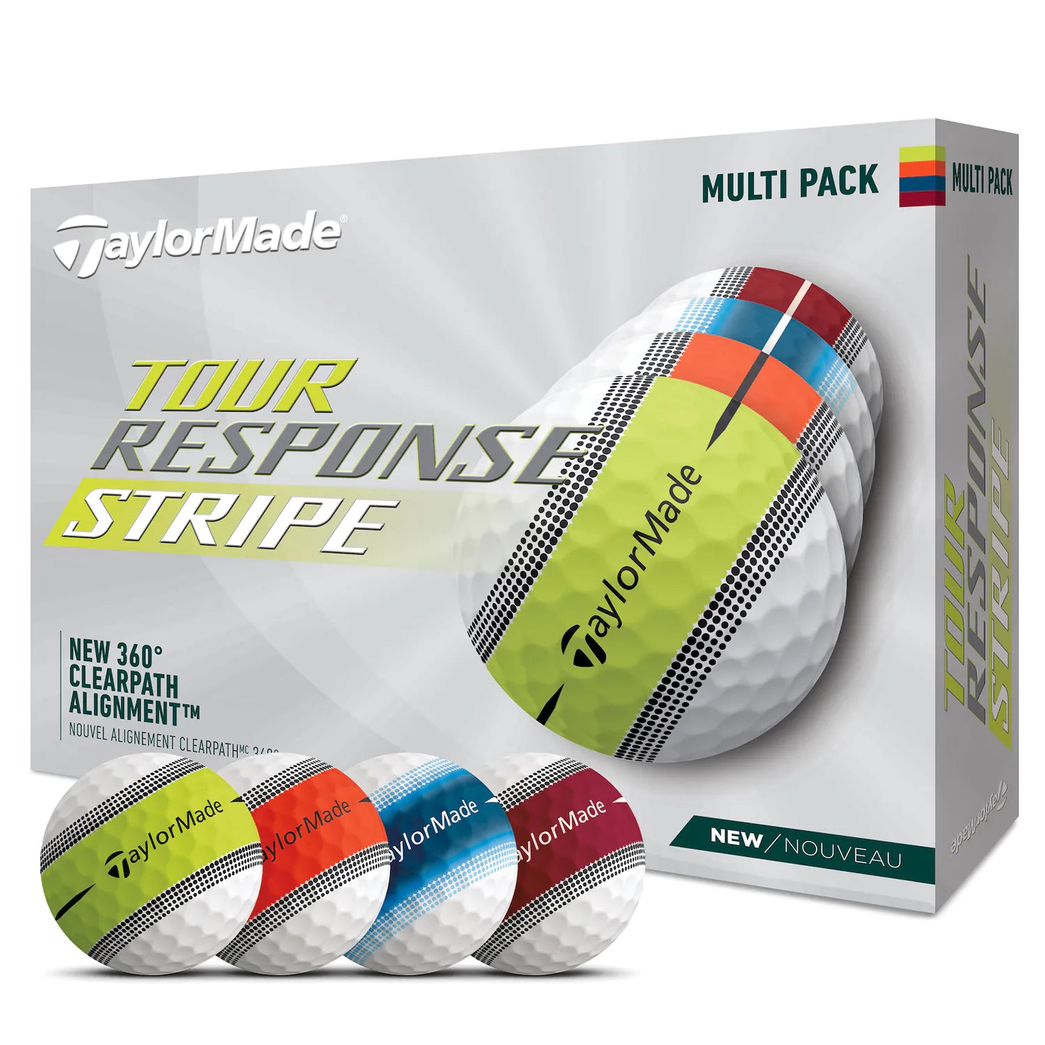 TaylorMade Tour Response Stripe Multipack - One Dozen