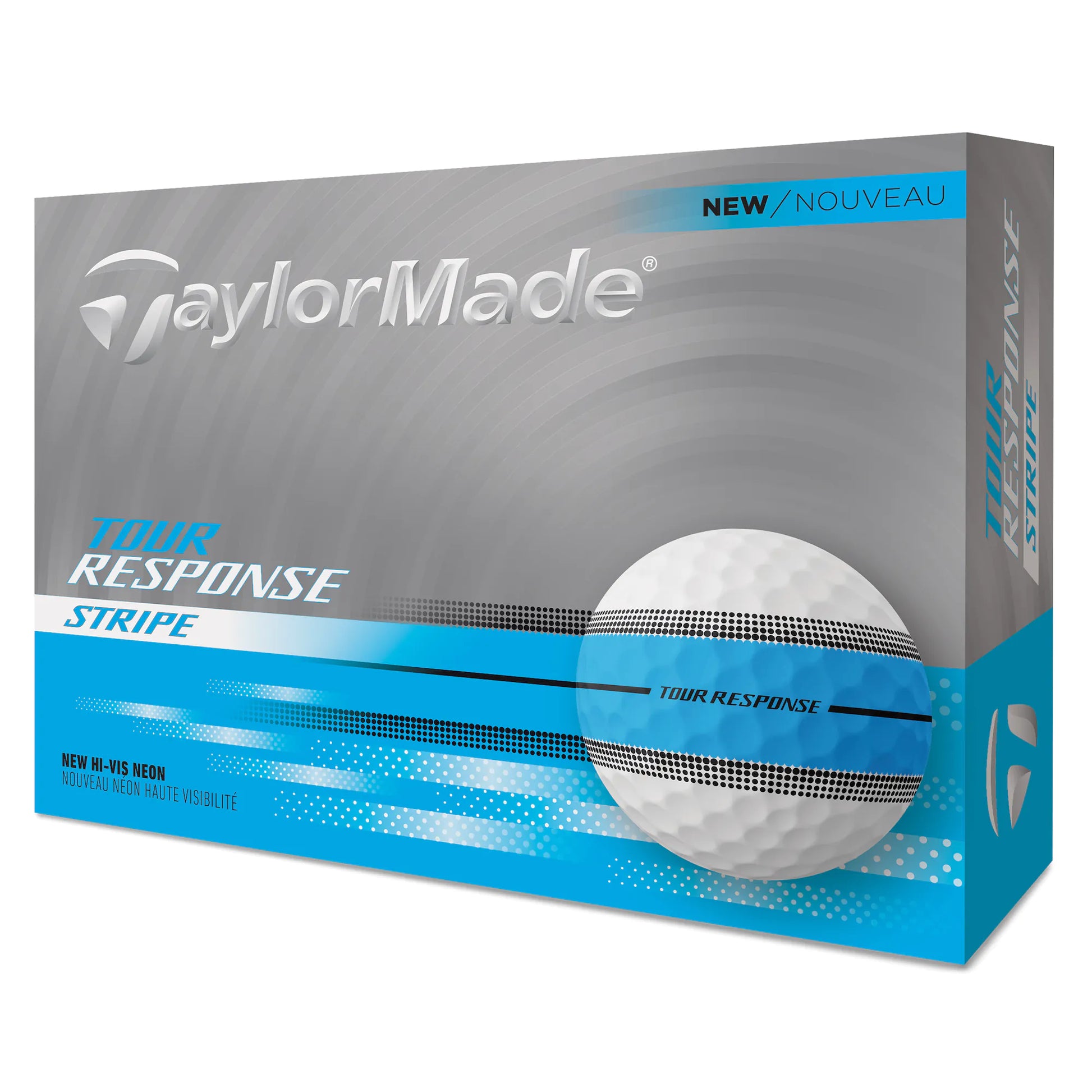 TaylorMade Tour Response Stripe Golf Balls - Neon Blue