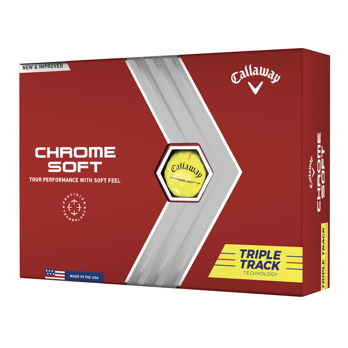 Callaway Chrome Soft Triple Track 2023 Golf Balls Yellow - One Dozen