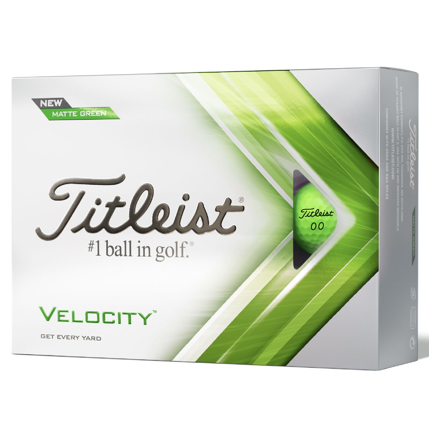 Titleist Velocity Golf Balls 2022 - Matte Green